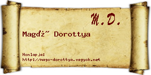 Magó Dorottya névjegykártya