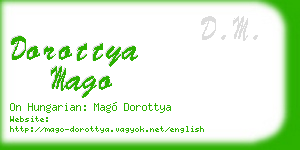 dorottya mago business card